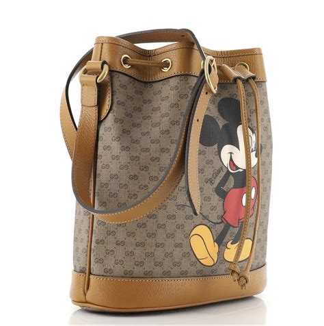 gucci bucket bag mickey|Gucci mickey mouse handbag.